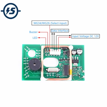 RFID, Bezdrôtového Snímača Modul 13.56 MHz 125KHz Dual Frequency WG26 WG34 ID IC Kariet