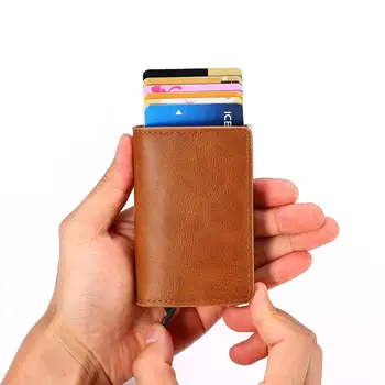 RFID Peňaženky Hliníkový Rámček Kreditnej Karty Držiteľ Pop-Up Spojka Karty Prípade, že do roku 2020 Nový Tenký Mini Peňaženka Bezpečnostný kartový Prípade