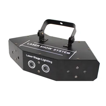 RGB DMX Scan Laserové svetlo LED Skenovanie Fáze Osvetlenie Farebné 6 Objektív Skener Laserový Projektor Disco Lúč DJ svetlá Efekt Laser