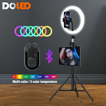 RGB Lampa Krúžok Svetlo s Statív Krásy Ringlight Pre YouTuber Vlogger Live Stream, Pričom Selfie Videa Foto na YouTube Tiktok