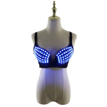 RGB LED Podprsenka Sexy Lady Svetelný Bielizeň DJ, Spevák Svetla do Kostým Party Šaty, Brušný Tanec Oblečenie Baletné Oblečenie
