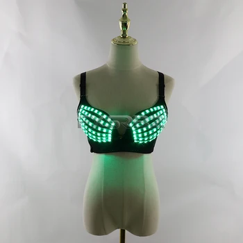 RGB LED Podprsenka Sexy Lady Svetelný Bielizeň DJ, Spevák Svetla do Kostým Party Šaty, Brušný Tanec Oblečenie Baletné Oblečenie