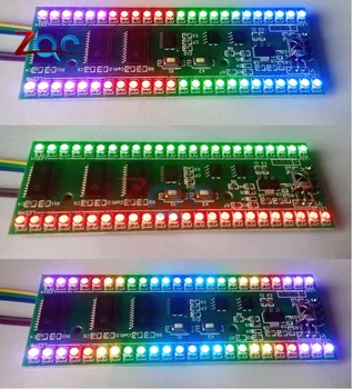 RGB MCU Nastaviteľné Zobrazenie Vzor 24 LED VU Meter Zvuku Indikátor Úrovne Board Dual Channel LED Modul