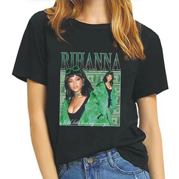 Rihanna Vintage Módy Štýl Estetické Letné Tričko Retro Harajuku Tričko Plus Veľkosť Nové Kawaii Ženy T-shirt