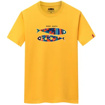 Riinr 2020 Nové Letné Módy ColorFish Tlač Tee Tričko Mužov Veľké Veľkosti Oblečenia Mužov T-Shirt O-krku Krátky Rukáv Bežné Bavlna 6XL