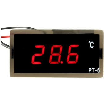 RINGDER 12V Auto PT-6 Digitálny Teplomer LED Embedd Teplota meradla, Snímač Sonda -40 Až 110 Stupňov Celzia