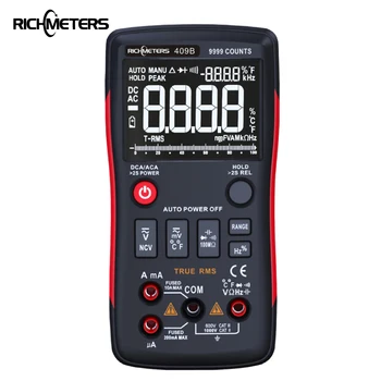 RM409B Digitálny Multimeter Tlačidlo 9999 Počíta S Analógovými Bar Graf AC/DC Napätie Ammeter Aktuálne Ohm Auto/Manuálne