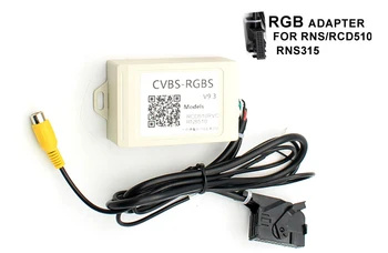 RNS315 RNS510 RCD510 RGB Adaptér na CVBS Signál Prevodníka Adaptér Pre VW Passat CC Golf MK6 Jetta Flip Spätné Logo Fotoaparát V9.3