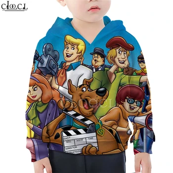 Rodina Vybavené Cartoon Scooby Doo Hoodies Chlapec Dievča 3D Tlač detské Kapucí Bežné Mikina Harajuku Streetwear Deti Topy