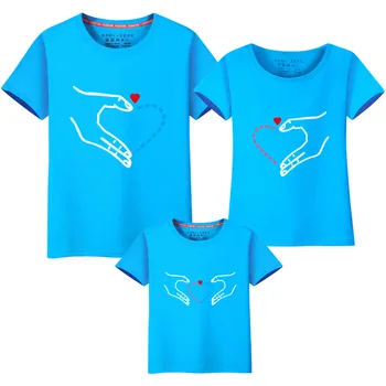 Rodina Zodpovedajúce Oblečenie Letné Tlačiť T-shirt Mama a Dcéra, Otec a Syn Oblečenie Rodiny Vzhľad Brat Sestra Zodpovedajúce