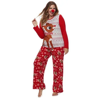 Rodina Zodpovedajúce Oblečenie Vianočné Oblečenie Sady Zvierat Vytlačené Odev Domáce Oblečenie Na Nový Rok 2020 Pyžamo Rodiny Vzhľad Muži Ženy