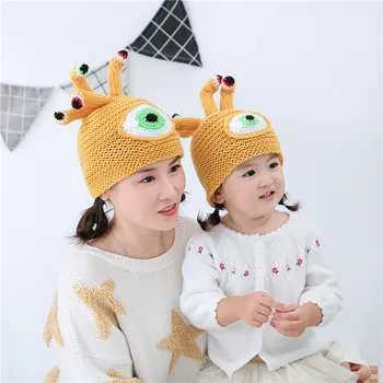 Rodič-dieťa v Zime klobúk pre deti čiapky Octopus modell pletené Čiapočku Dieťa pletené čiapky, teplé dieťa dievčatá módne čiapky