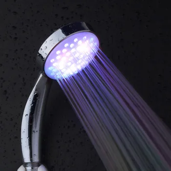 Romantický Automatické Magic 7 Farebných 5 LED Svetlá Odovzdanie Zrážok Sprcha Hlavu Jednom Kole Vedúci RC-9816 na vodnom Kúpeli Kúpeľňa
