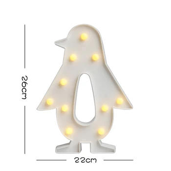 ROPIO 3D LED Nočné Svetlo stolná Lampa Stan Penguin Batérie Prevádzkované Na detskej Izby Svadobné Party Narodeniny Dekorácie