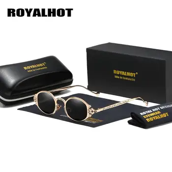 RoyalHot Kovové Kolo Rámom Slnečné Okuliare Muži Ženy Fashion Okuliare Značky Dizajnér Retro Classic Retro Slnečné Okuliare Vysokej Kvality