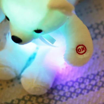 Rozsvieti sa LED macko Vypchaté Zvieratá Blikajúce Farebné Plyšové Hračky Žiariace Medvedík Darček pre Deti, Domáce Dekorácie