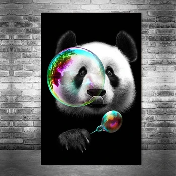 Roztomilá Panda Moderného Umenia olejomaľba Živočíšny Olej, Plátno Maľovaní Plagátov a Vytlačí Detí Spálne Dekorácie, Maliarstvo