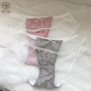 Roztomilý Japonské Nohavičky Ženy Sexy Čipka Nohavičky Ružové Nohavičky MeshTransparent Bielizeň Ženy BriefsLingerie Ropa Interiéru Femenina