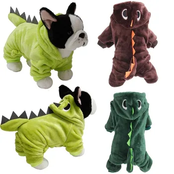 Roztomilý Jumpsuit pre Psov Zábavné Dinosaurus, Psie Oblečenie, Zimné Halloween Vianočný Kostým Psa Pyžamá pre Malé, Stredné Domáce Oblečenie