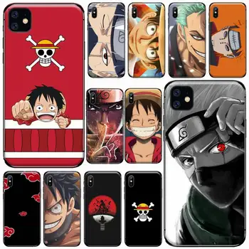 Roztomilý Kreslený Naruto Jeden Kus Kryt Anime puzdro pre IPhone 11 7 8 XR Pro XS MAX 6 6S Plus X 5 5S SE 2020 Mäkký Silikónový Fundas Prípade
