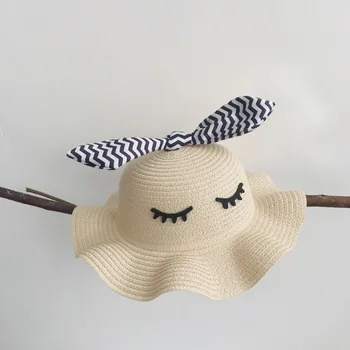 Roztomilý Letné Dieťa Slamený Klobúk Vonkajšie Deti Pláž Hat Holiday Veľký Široký Pleskáč Slnko Klobúk Dievčatá Chlapci Panama Spp gorros