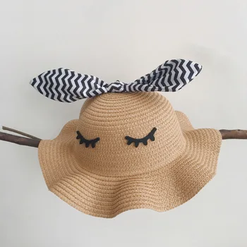 Roztomilý Letné Dieťa Slamený Klobúk Vonkajšie Deti Pláž Hat Holiday Veľký Široký Pleskáč Slnko Klobúk Dievčatá Chlapci Panama Spp gorros