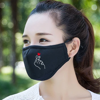 Roztomilý Láska Srdce Bavlna Masku Na Tvár Priedušné Cyklistické Beží Facemask Proti Prachu, Vetru Čistenie Vzduchu Masku Na Tvár +2 Filter