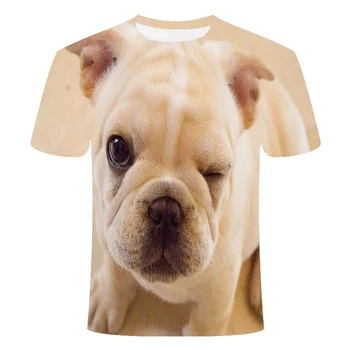 Roztomilý pes vzor pánske tričká, pánske, dámske ležérne letné topy módne 3DT košele pánske O-neck tričká plus veľkosť streetwear