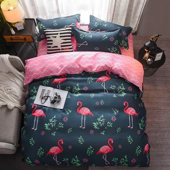 Roztomilý posteľná bielizeň Nastaviť 4pcs Kreslených Dievčat Perinu Dospelých Dieťa obliečky obliečky na Vankúše Cumlík Posteľná Bielizeň Nastaviť bytový Textil Double