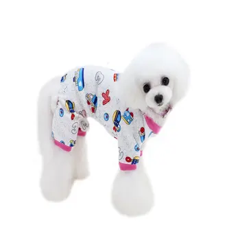 Roztomilý Vytlačené Pet Oblečenie Malý Pes Jumpsuit Čivava, Pyžamá Pet Hoodie Srsť pre Psy, Mačky Super Mäkké Teplé Šteňa Psa Kostým