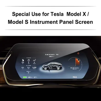 RUIYA 2ks screen protector pre Model X/S 2016 2017 vodičov screen protector & palubnej dosky tvrdené sklo ochranný film