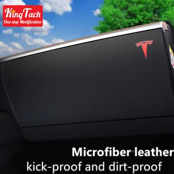 Rukavice box anti-kick pad Pre Tesla Model 3 interiéru Kožené ochrany Mat upravené Auto doplnky, dekorácie
