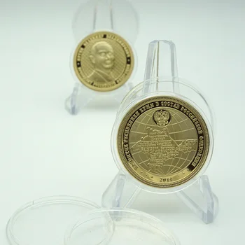 Ruskej Federácie prezident Vladimir Vladimirovich Putin mince Krymská Mapu Pozlátené mince