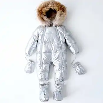 Rusko Zimné, baby, deti nadol bunda detská pribrala jumpsuit Detské spacie vaky