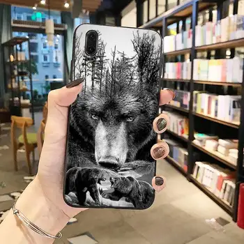 Ruský medveď, tiger, lev Telefón puzdro Na Huawei P9 P10 P20 P30 Pro Lite smart Mate 10 Lite 20 Y5 Y6 Y7 2018 2019
