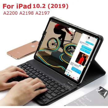 Ruský španielsky Coque pre iPad 10.2 2019 Prípade s Klávesnicou, Bluetooth A2197 A2198 A2200 pre iPad 7. Generácie Kryt Klávesnice