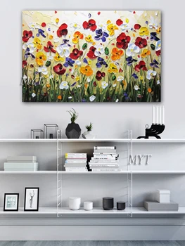 Ručne Maľované Obrazy na Plátne Nôž Kvet Olej Maľby Na Plátno na Stenu Obrázok Pre detské Izby Domova bez rámu