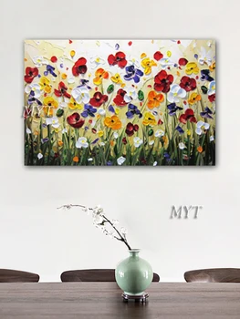 Ručne Maľované Obrazy na Plátne Nôž Kvet Olej Maľby Na Plátno na Stenu Obrázok Pre detské Izby Domova bez rámu