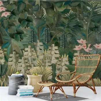 Ručne maľované tropických lesov krajiny pozadí profesionálna výroba, nástenná maľba tapety veľkoobchod vlastný plagát, fotografia na stenu