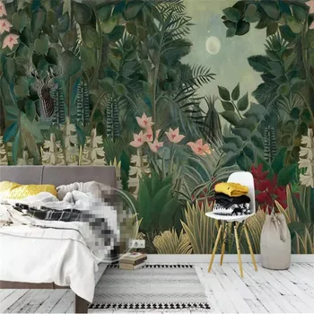 Ručne maľované tropických lesov krajiny pozadí profesionálna výroba, nástenná maľba tapety veľkoobchod vlastný plagát, fotografia na stenu