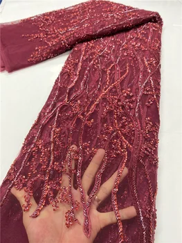Ručne vyrábané Čipky Afriky Čipky Textílie 2020 Vysoko Kvalitnej Čipky francúzskej Čipky Textílie Šitie Nigérijský Čipky Textílie Na Svadby YA3765B-6