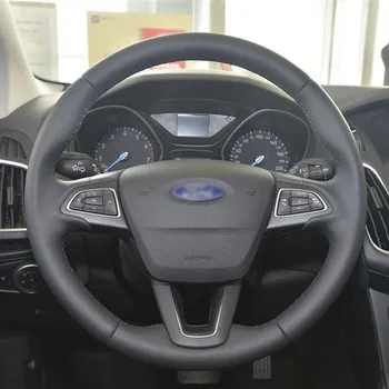 Ručne šitý Skutočná Dĺžka kryt na volante automobilu kryty pre Ford Focus 2 3 2017 kuga / Uniknúť 2017