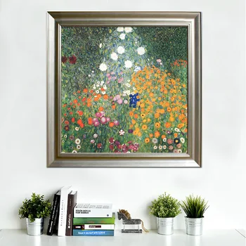 Ručné olejomaľba reprodukcia Kvetinové Záhrade, Gustav Klimt