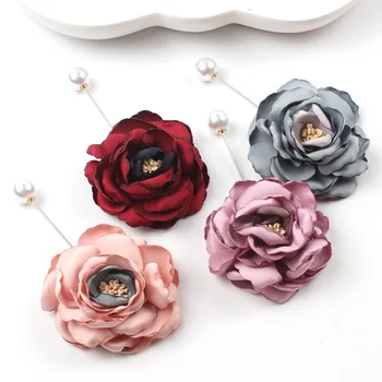 Ručné Ženy Moslimských Kvet Dizajn Brošňa Klope Šatku Pin Vyhovovali Stick Brošne Svadby Ženích Kvetinové Šperky Príslušenstvo