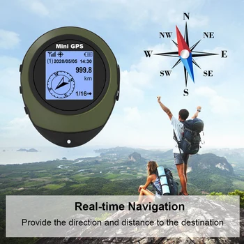 Ručný Mini GPS Navigácie USB Nabíjateľné Kompas, Mini GPS v Reálnom Čase Keychain PG03 GPR Pre Vonkajšie Športové Cestovanie Turistika
