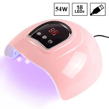 Ružová 54W Profesionálne UV Gél na Nechty LED na Nechty, Vlasy poľský 3 Časovače Fototerapia Stroj Nechty Salon Dodávky