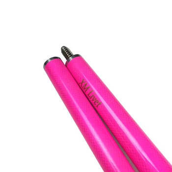 Ružová farba carbon snooker tága v 9,5 mm tipy a 1/2 syntakticky rozdelené nehrdzavejúcej ocele ženy, Biliard, Bazén cue palice kvalitné Číny