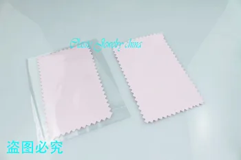 Ružová farba funkcie opp taška balenie napodobniť buckskin Striebro čistiaca handrička na leštenie striebra handričkou 10x6cm 50PCS/veľa