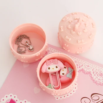 Ružová Kozmetické Skladovacie Škatule Plastové Karikatúra Lásky Candy Šperky Organizátor Multifunkčné Spálňa Ploche Drobnosti Dekorácie Box