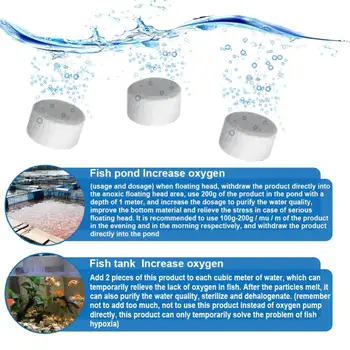 Ryby Nádrž Akvárium Okysličenie Tablety na Čistenie Vody Kvality Pre Vonkajšie Rybolov, Vodné Prepravu Kyslíka-zvýšenie Tablety/